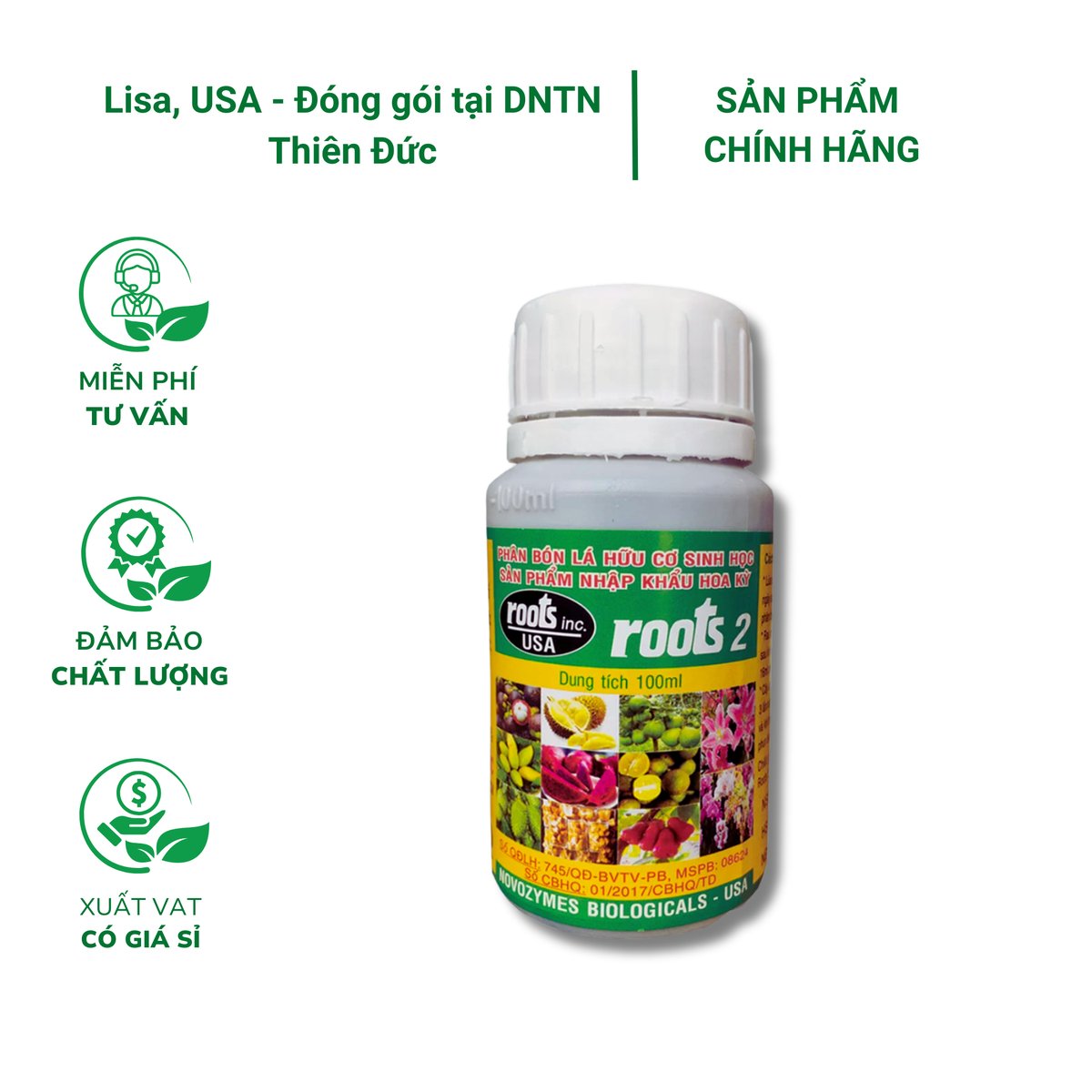 Kích rễ Roots 2 Hoa Kỳ – Tăng sức đề kháng, phục hồi nhanh cho cây ăn trái