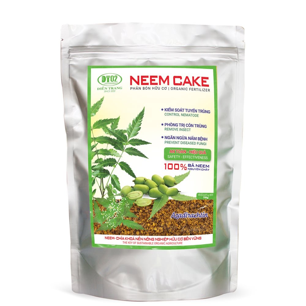 Phân Hữu Cơ Neem Cake – Trừ Cuốn Chiếu, Sùng Đất, Rệp Đất, Côn Trùng Gây Hại 750 Gram 2