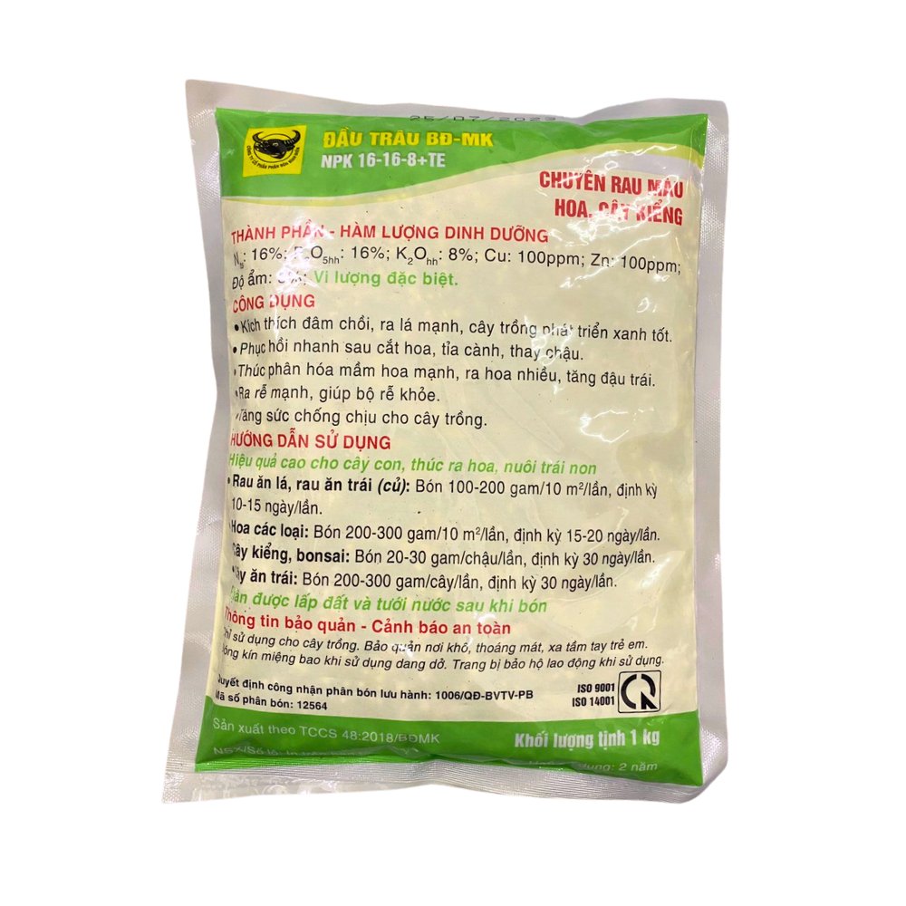 Phân bón đầu trâu NPK 16-16-8+TE (1kg) – Tăng trưởng mạnh, ra hoa và đậu trái cho cây trồng 3