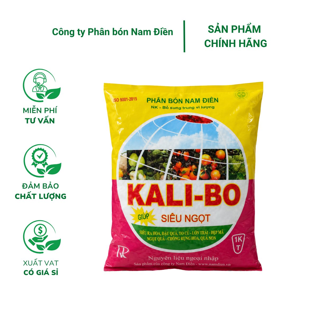Phân bón hỗn hợp NK-Vi Lượng Nam Điền Kali-Bo – Gói 1kg