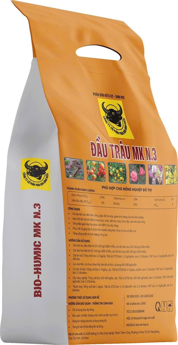 Phân hữu cơ Đầu Trâu MK N.3 BIO-HUMIC – Túi 1kg 2