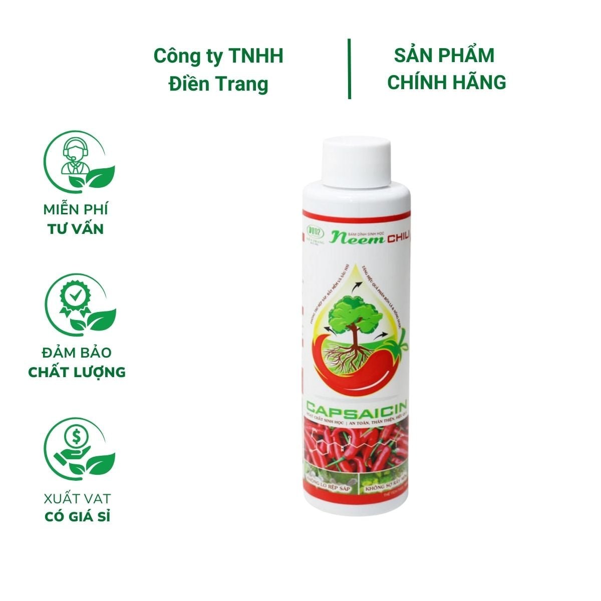 Neem Chili – Chất bám dính sinh học trừ sâu rầy bọ trĩ