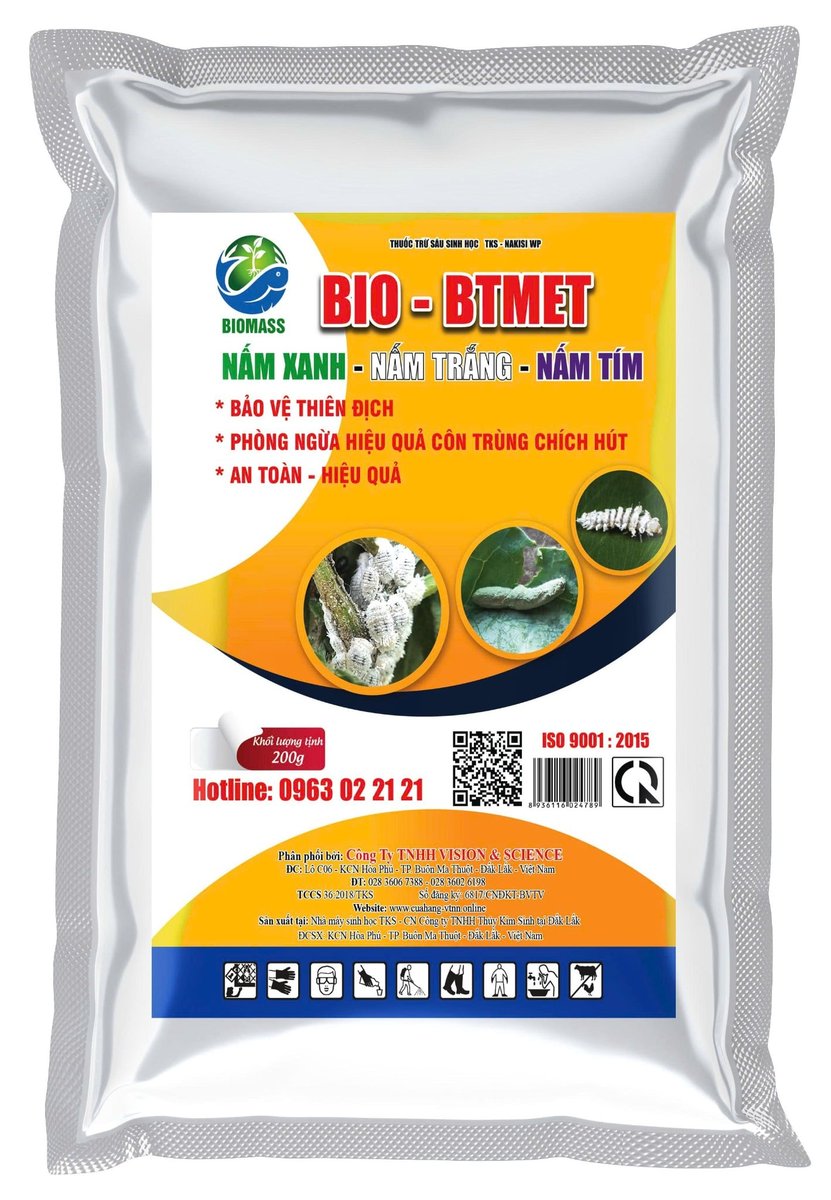 Nấm 3 màu BIO-BTMET (Gói 200g) – Phân vi sinh nấm xanh nấm trắng nấm tím 2