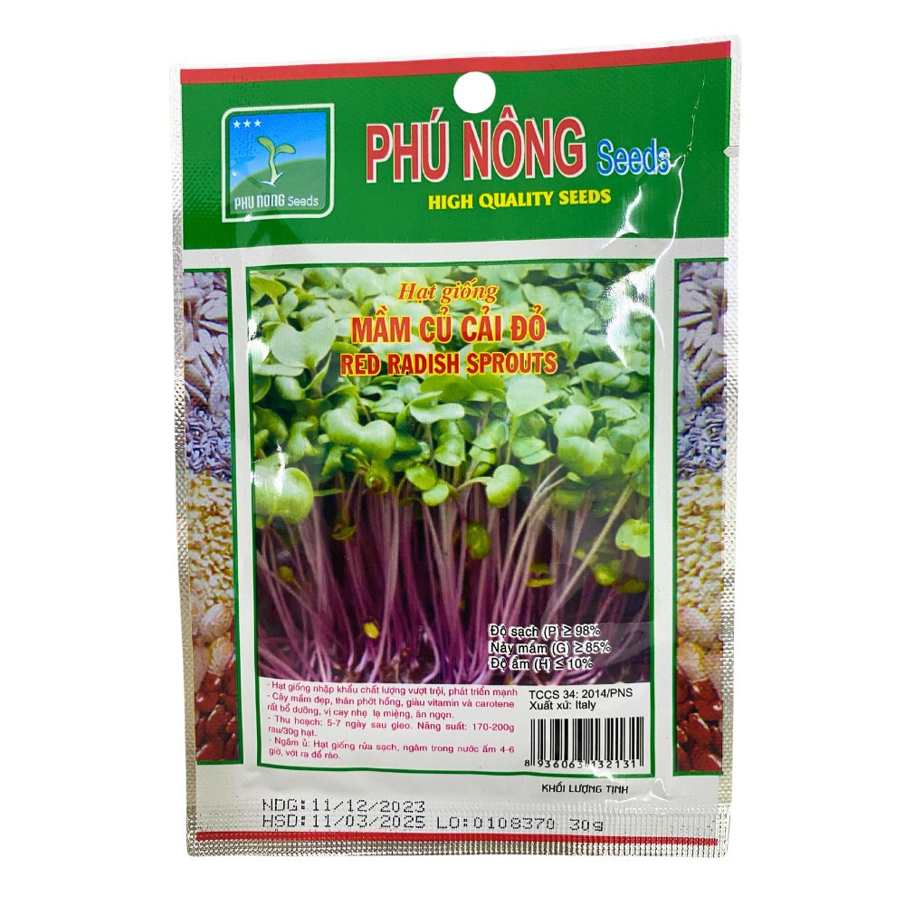 Hạt giống Mầm củ cải đỏ Phú Nông