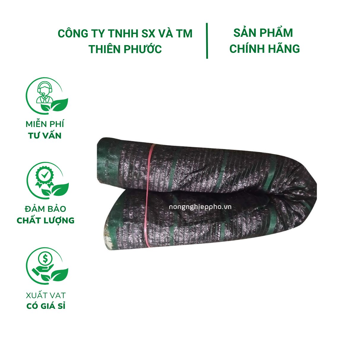 Lưới lan che nắng 70% Thái Lan Chuông Vàng – Màu Đen – Khổ 3m