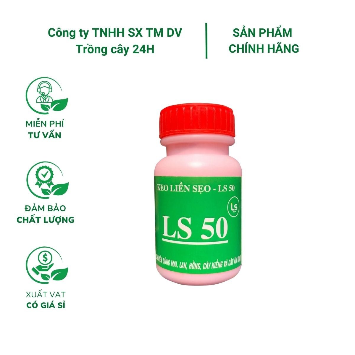 Keo liền sẹo liền da LS50 – Kéo nhựa nhanh, giúp ra rễ, nảy chồi nhanh, ngăn nấm bệnh