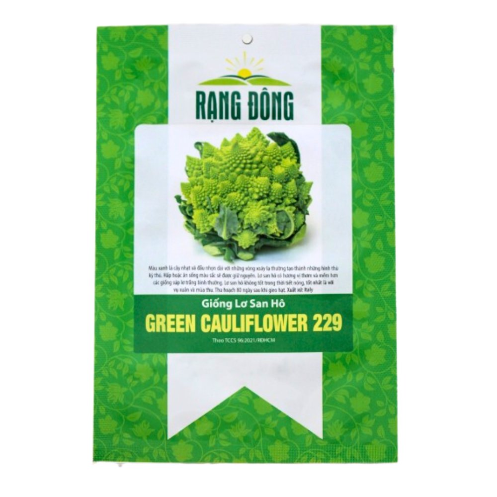 – Hạt giống Súp lơ san hô GREEN CAULIFLOWER 229 Rạng Đông – Gói 1 gram
