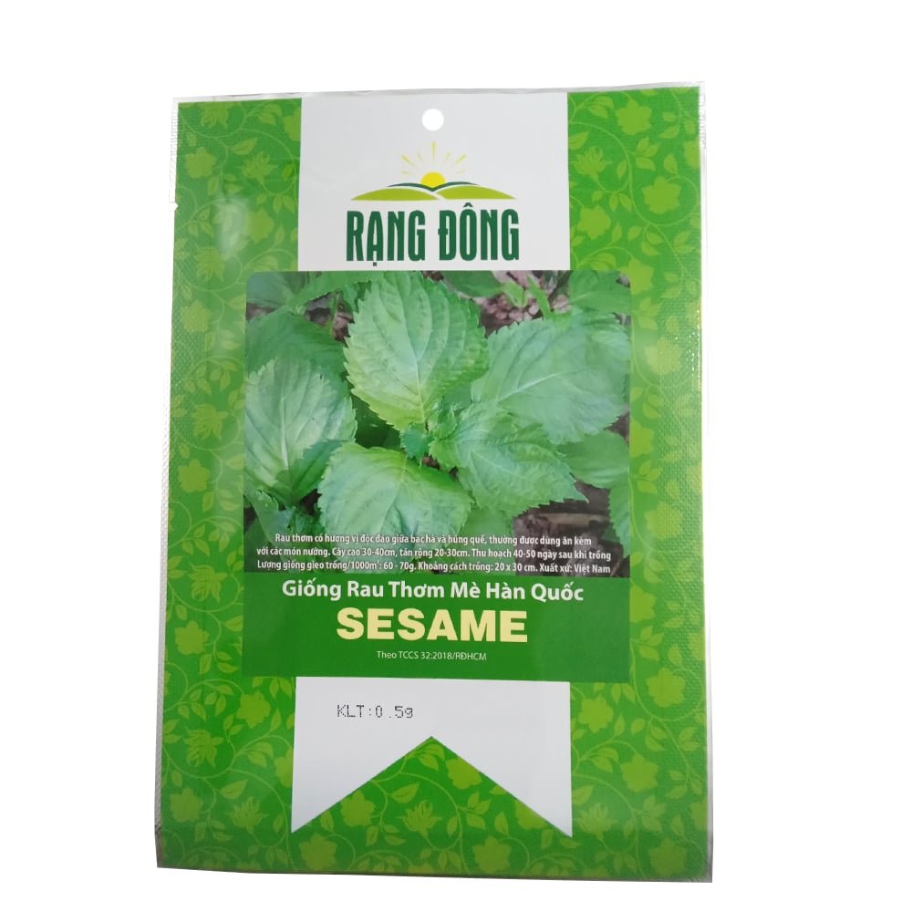 Hạt giống Rau thơm mè Hàn Quốc SESAME – Gói 0.5 gram 2