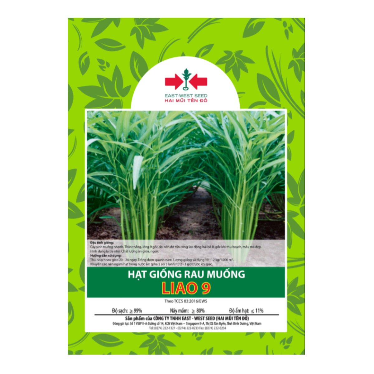 Hạt giống Rau muống Liao 9 East-West Seed (Hai Mũi Tên Đỏ) – Gói 100gr 2