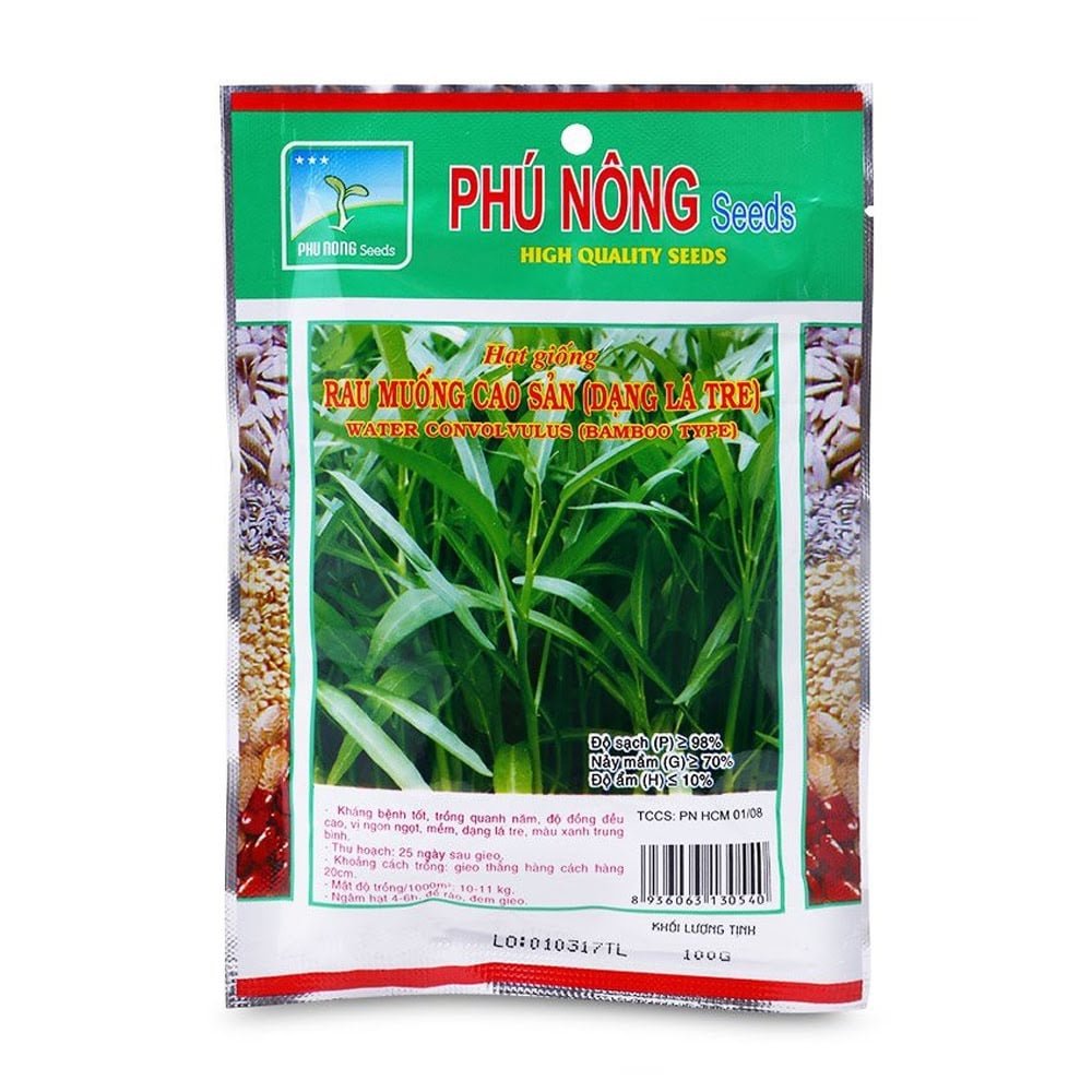 Hạt giống rau muống cao sản PN (Dạng lá tre) – Dễ trồng, giống rau tốt, phù hợp với mọi loại đất 2