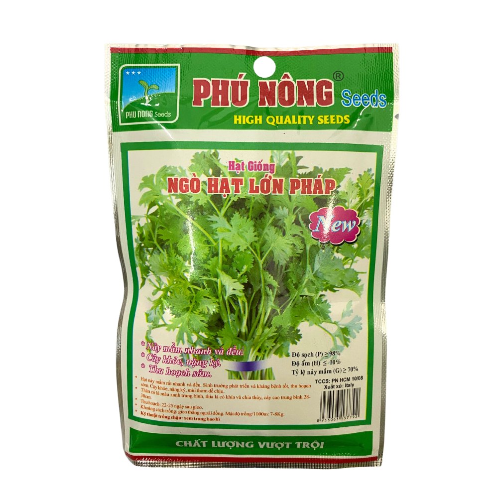 Hạt giống Ngò hạt lớn Pháp Phú Nông – Gói 20 gram