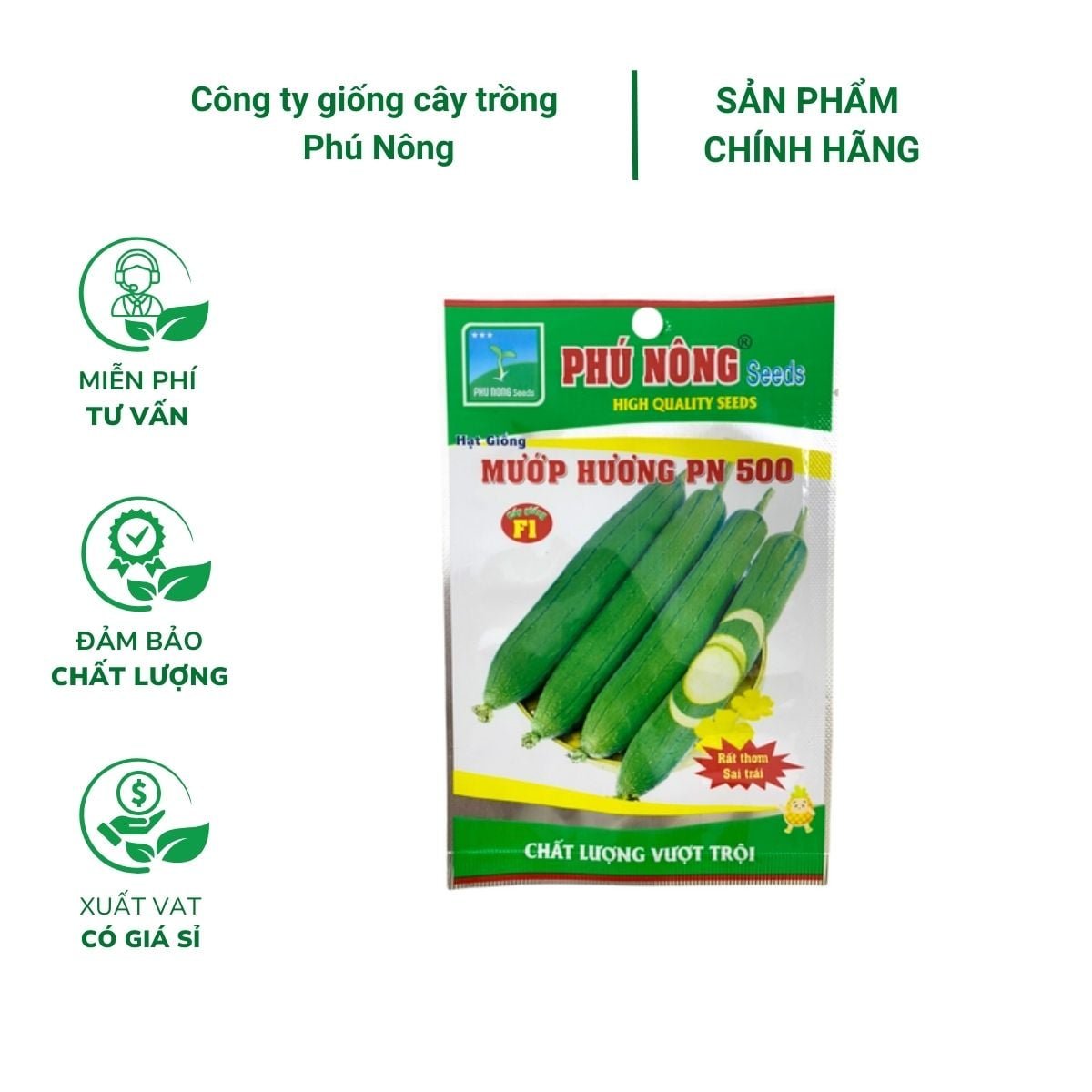 Hạt giống mướp hương F1 PN 500 – Gói 1 gram