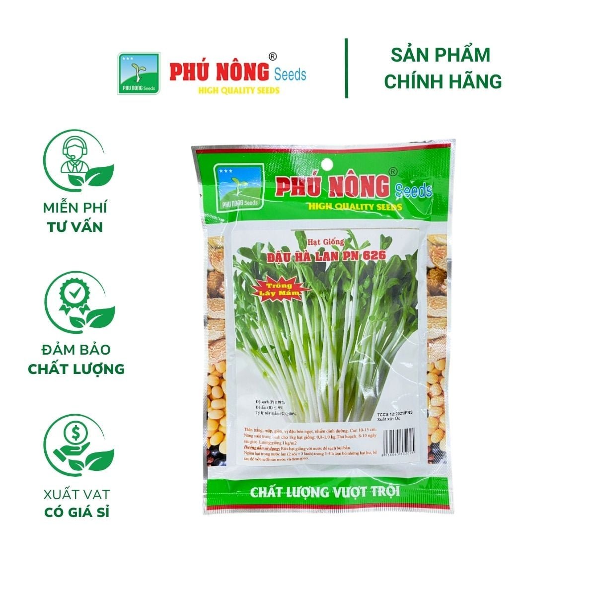 Hạt giống Mầm Đậu Hà Lan PN 626