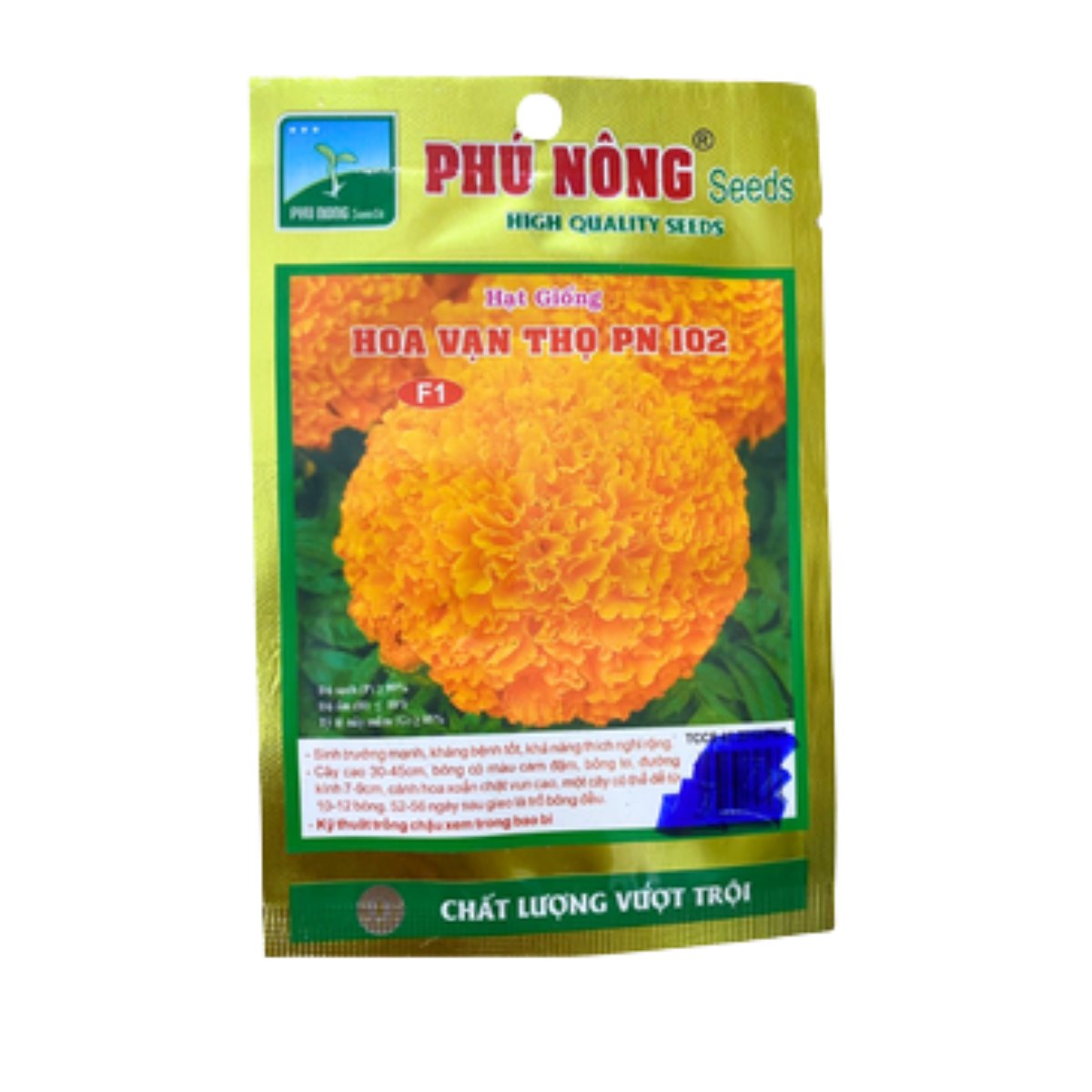 Hạt giống Hoa vạn thọ lùn cam PN 102 2