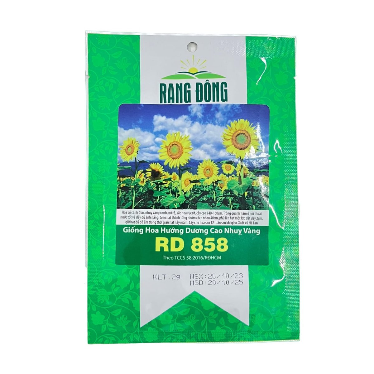 Hạt giống Hoa Hướng dương cao nhuỵ vàng RD 858 – Gói 1 gram