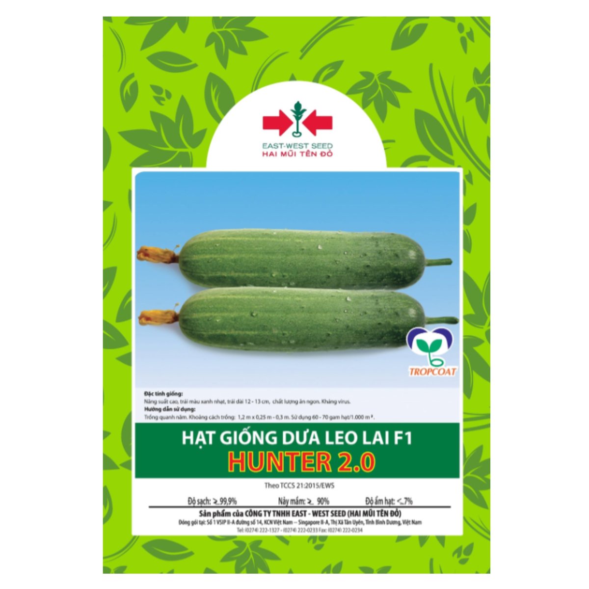 Hạt giống Dưa leo lai F1 Hunter 2.0 East-West Seed (Hai Mũi Tên Đỏ) – Gói 50 hạt 2