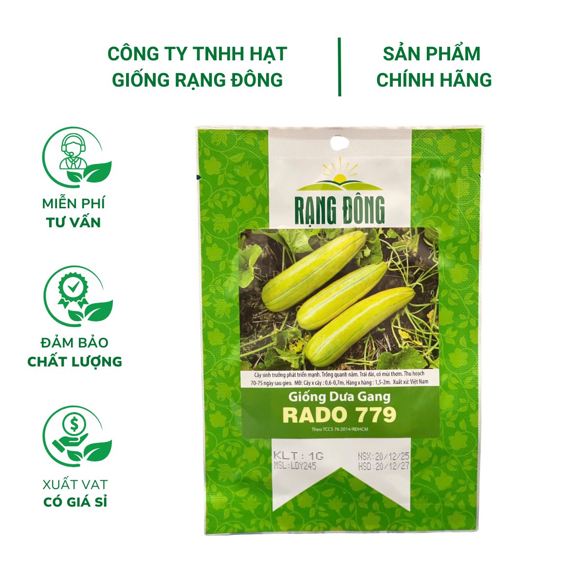 Hạt giống Dưa Gang RADO 779 – Gói 2 gram