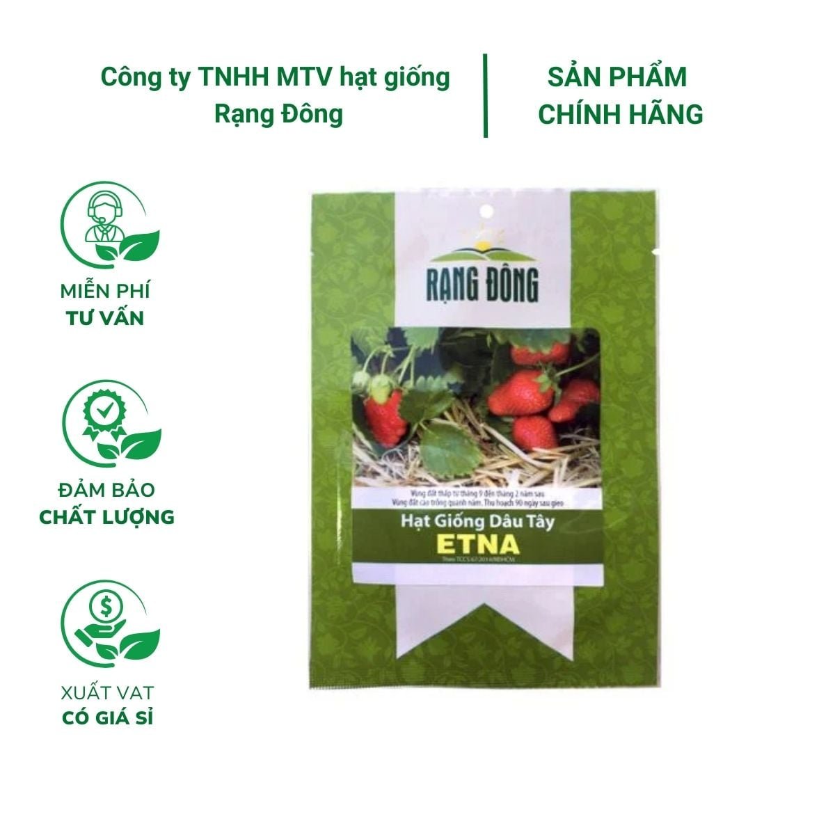 Hạt giống Dâu tây ETNA – Gói 0.05 gram
