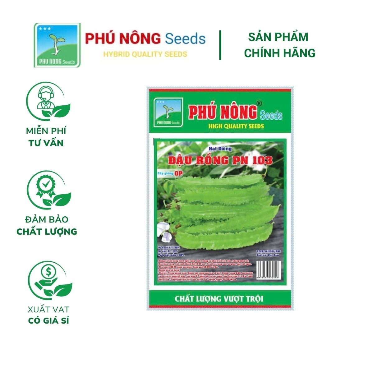 Hạt Giống Đậu Rồng Cao Sản PN 103 – Gói 10 gram