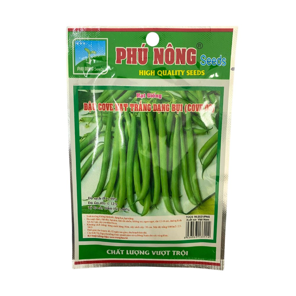 Hạt Giống Đậu Cove Hạt Trắng Dạng Bụi (COVE 03) – Gói 10 gram 2