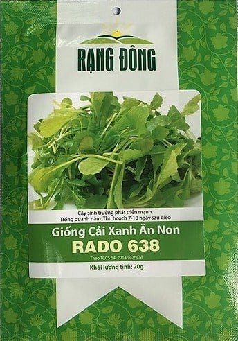 Hạt giống Cải xanh ăn non RADO 638 – Gói 20 gram