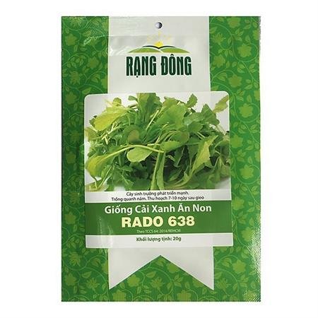 Hạt giống Cải xanh ăn non RADO 638 – Gói 20 gram 3