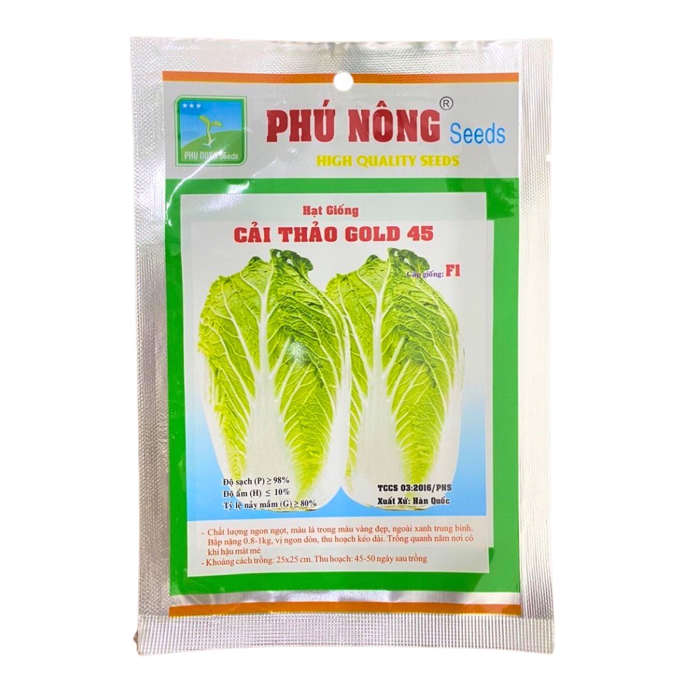 Hạt giống Cải thảo Gold 45 Phú Nông – Gói 0.5 gram