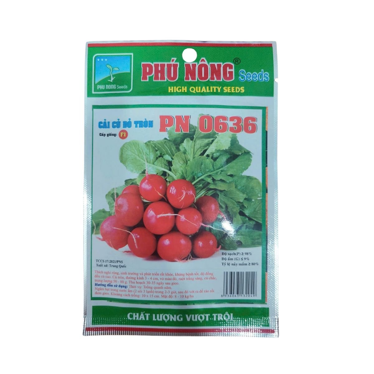 Hạt giống Cải củ đỏ tròn PN 0636 – Gói 1 gram
