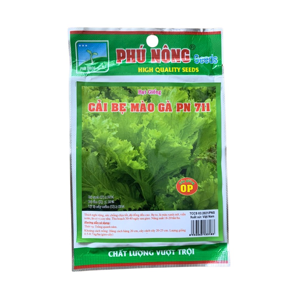Hạt giống Cải Bẹ Mào Gà PN – Gói 20 gram