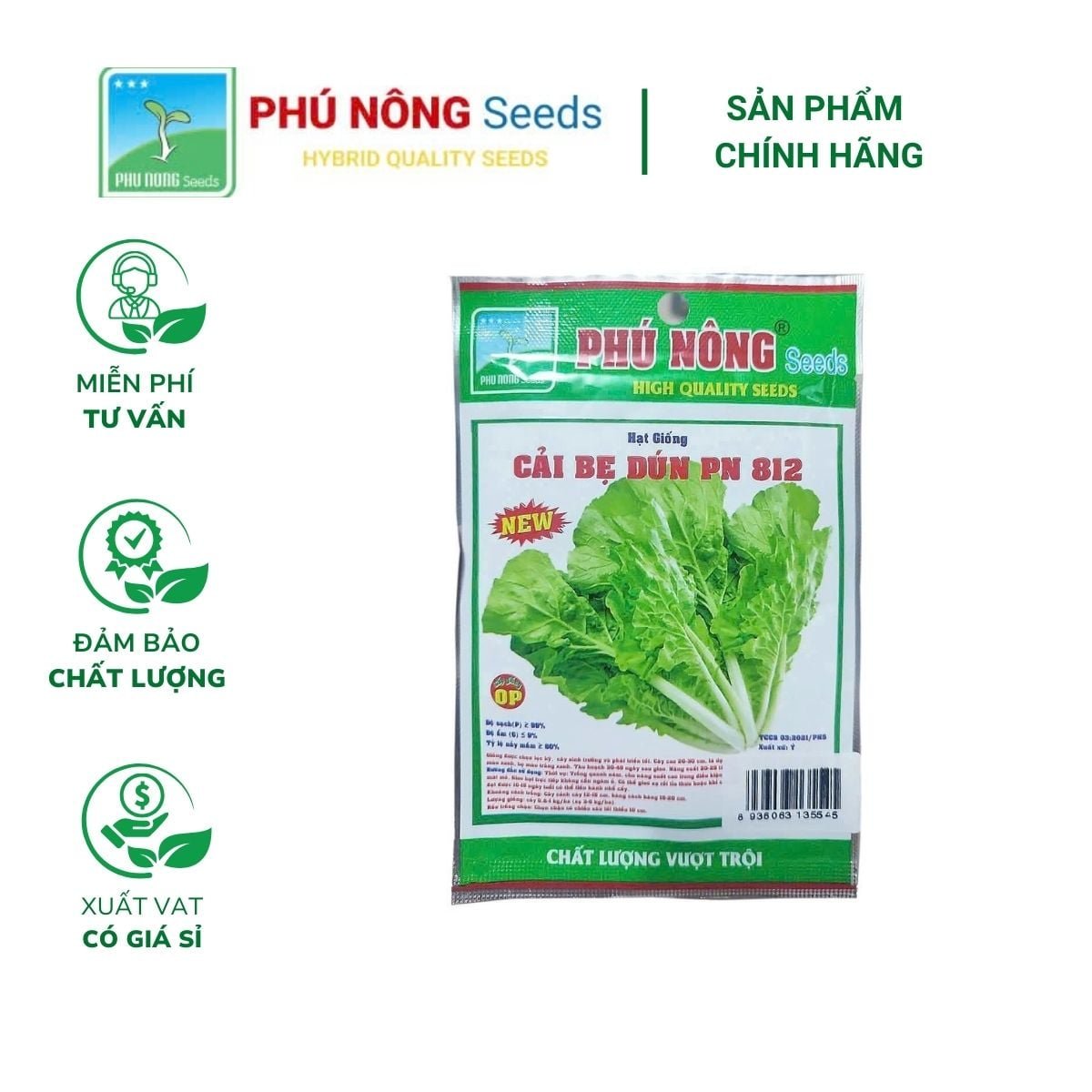 Hạt giống Cải bẹ dún PN 812 – Gói 10 gram