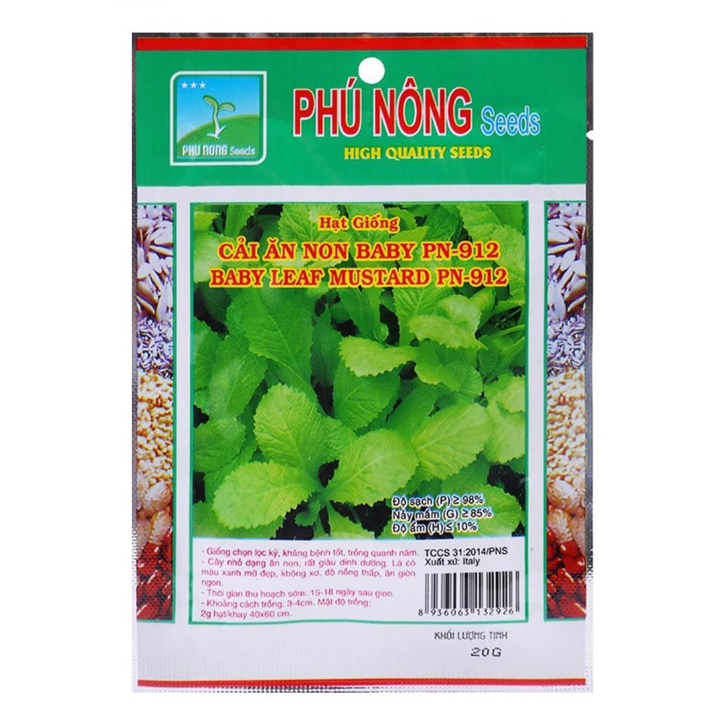 Hạt giống Cải Ăn Non Baby PN – Gói 20 gram 2