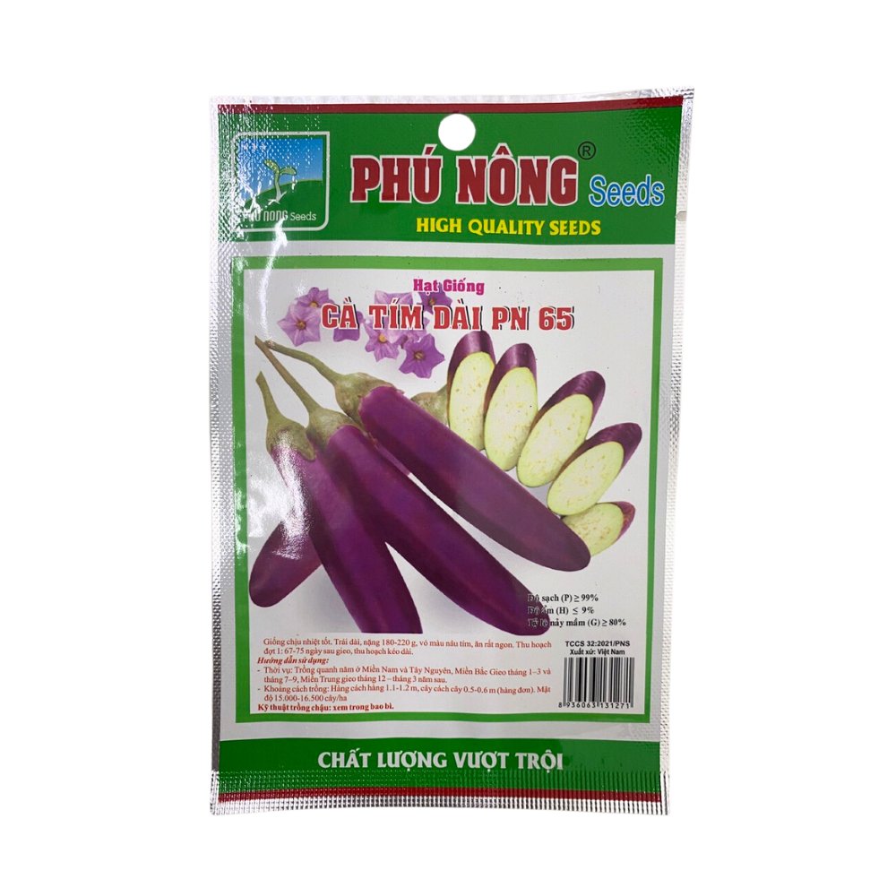 Hạt Giống Cà tím dài PN 65 – Gói 0.2 gram
