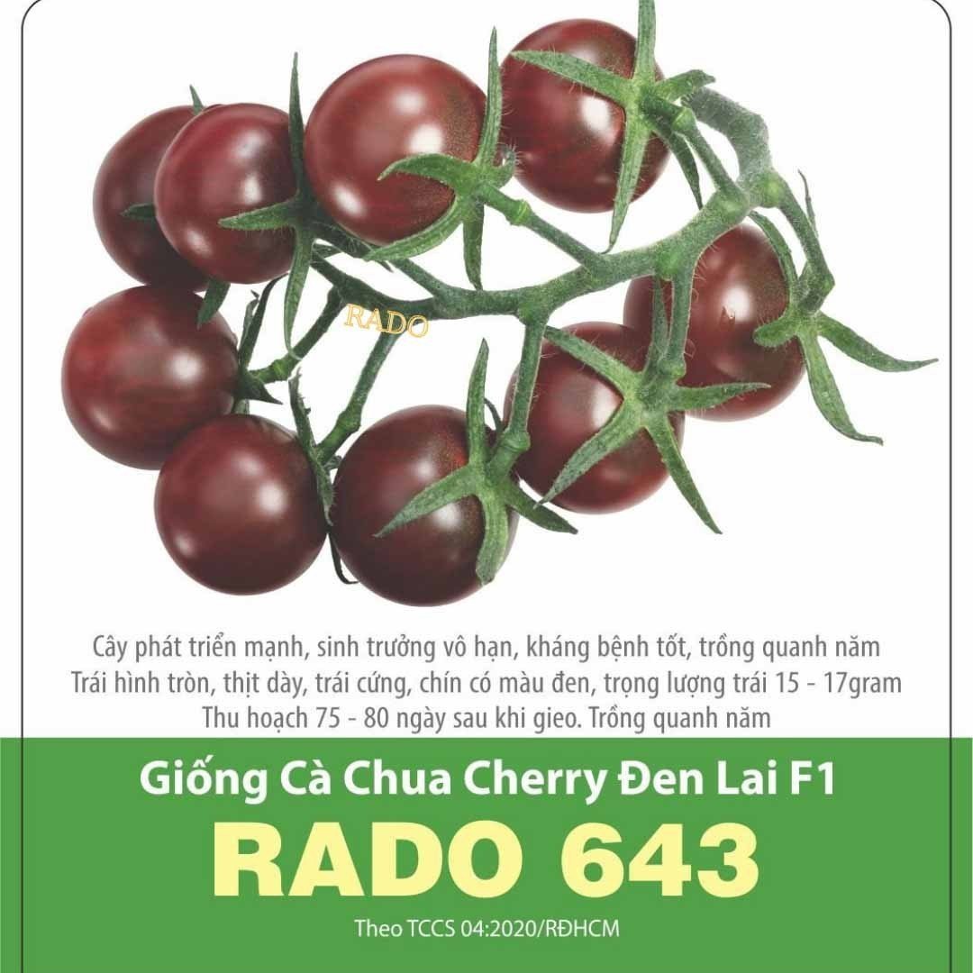 Hạt giống Cà chua cherry đen RADO 643 – Gói 0.1 Gram 2
