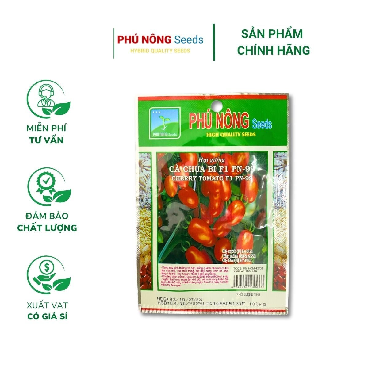 Hạt giống Cà Chua Bi F1 PN-99 – Gói 0.1 Gram