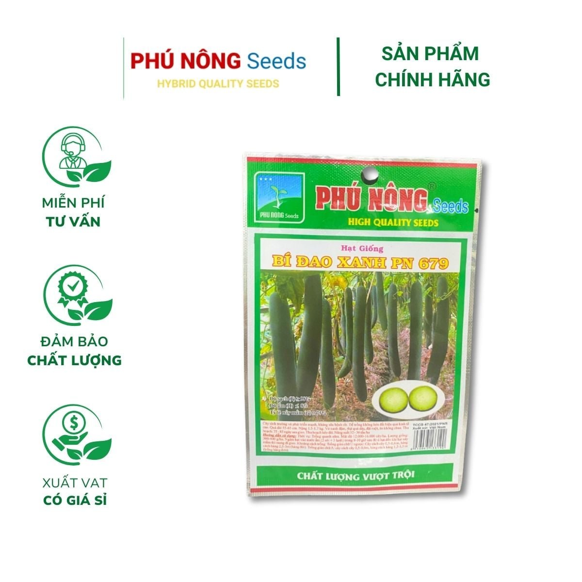 Hạt giống Bí đao xanh (Bí sặt) PN 679 – Gói 0.5 gram