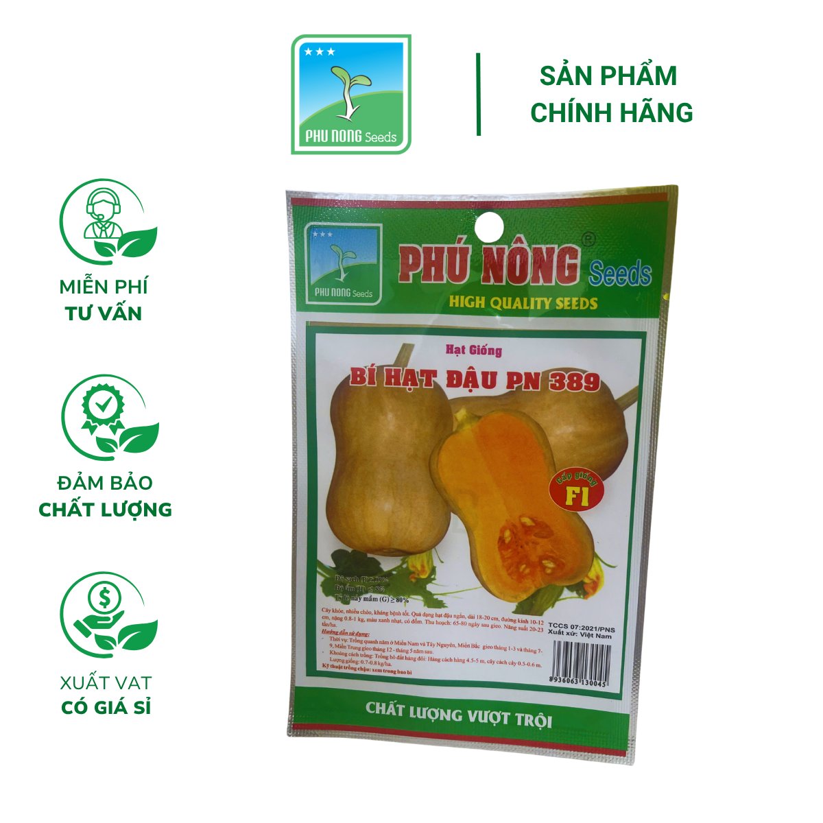 Hạt giống Bí hạt đậu PN 389 (F1)