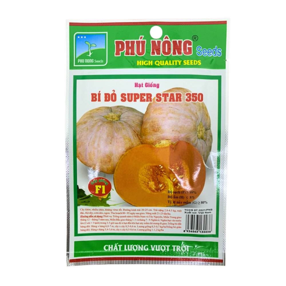 Hạt giống Bí Đỏ F1 Super Star PN 350 – Gói 1 gram