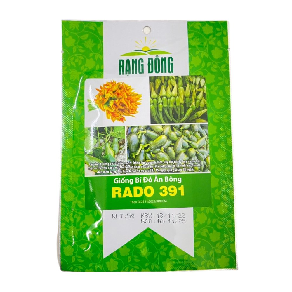 Hạt giống Bí đỏ ăn bông Rado 391 – Gói 5 gram