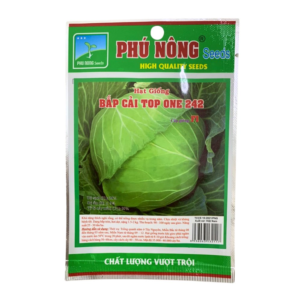 Hạt giống Bắp Cải Top One 242 PN – Gói 0.3 gram
