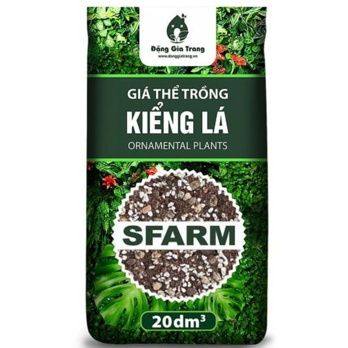 Giá thể trồng kiểng lá SFARM (20dm³) – Tơi xốp, an toàn, kiểng lá phát triển xanh tốt 2