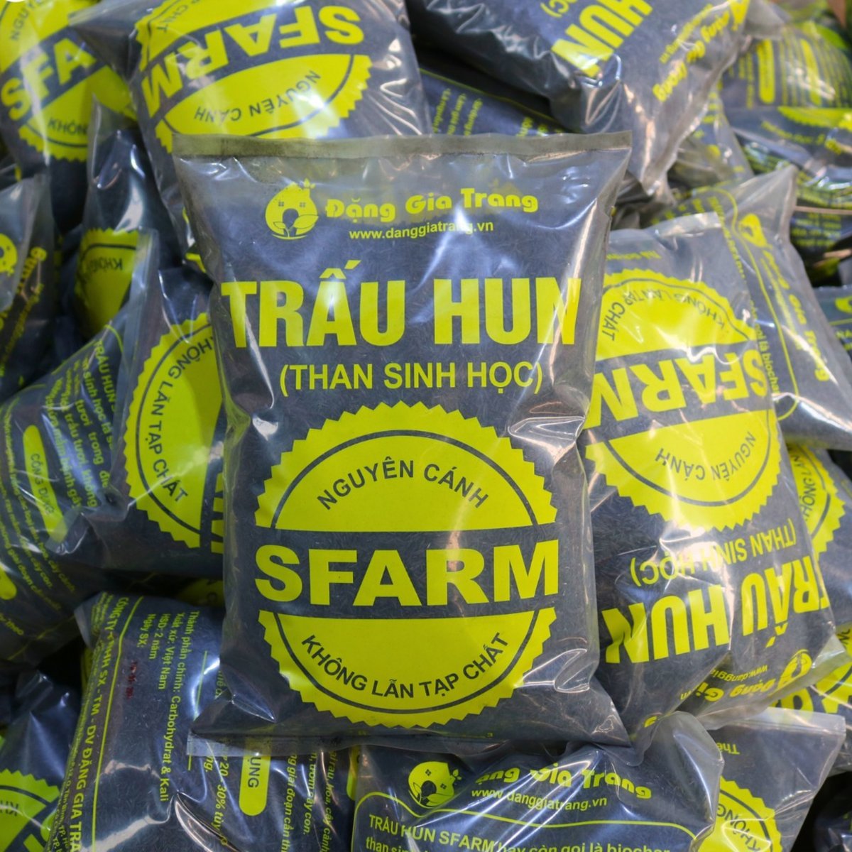 Giá thể trấu hun SFARM – Trấu hun sạch mầm bệnh, giữ ẩm, làm giá thể trồng rau mầm, hoa, ươm cây con 3
