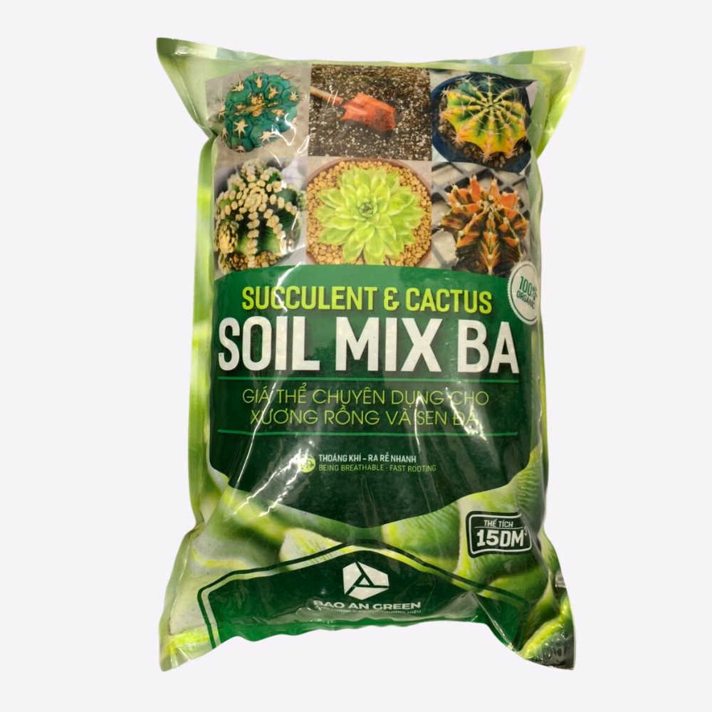Soil Mix (Túi 15dm3) – Giá thể trồng sen đá, xương rồng, thoát nước tốt, phòng ngừa thối rễ