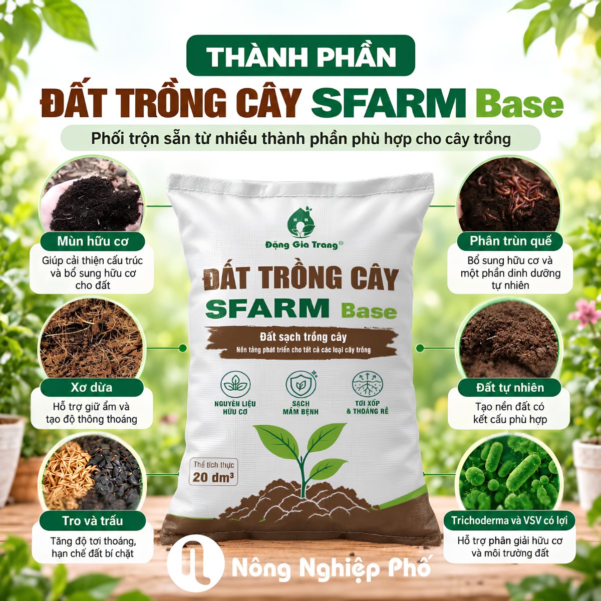 Đất trồng cây SFARM Base (20dm³) 2