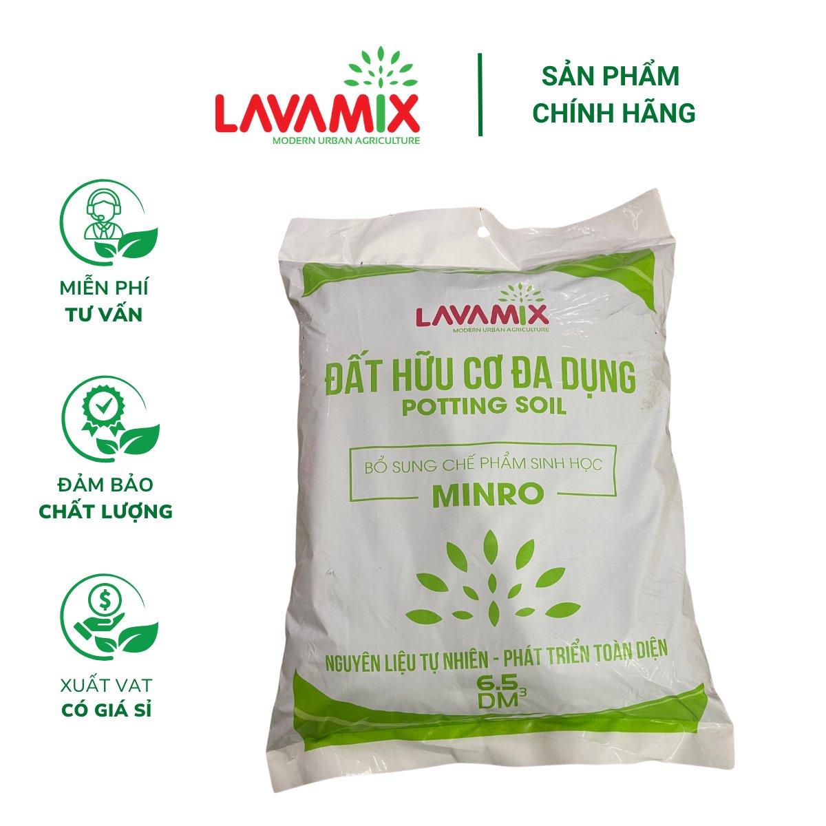 Đất hữu cơ đa dụng POTTING SOIL LAVAMIX – Túi 6.5dm3