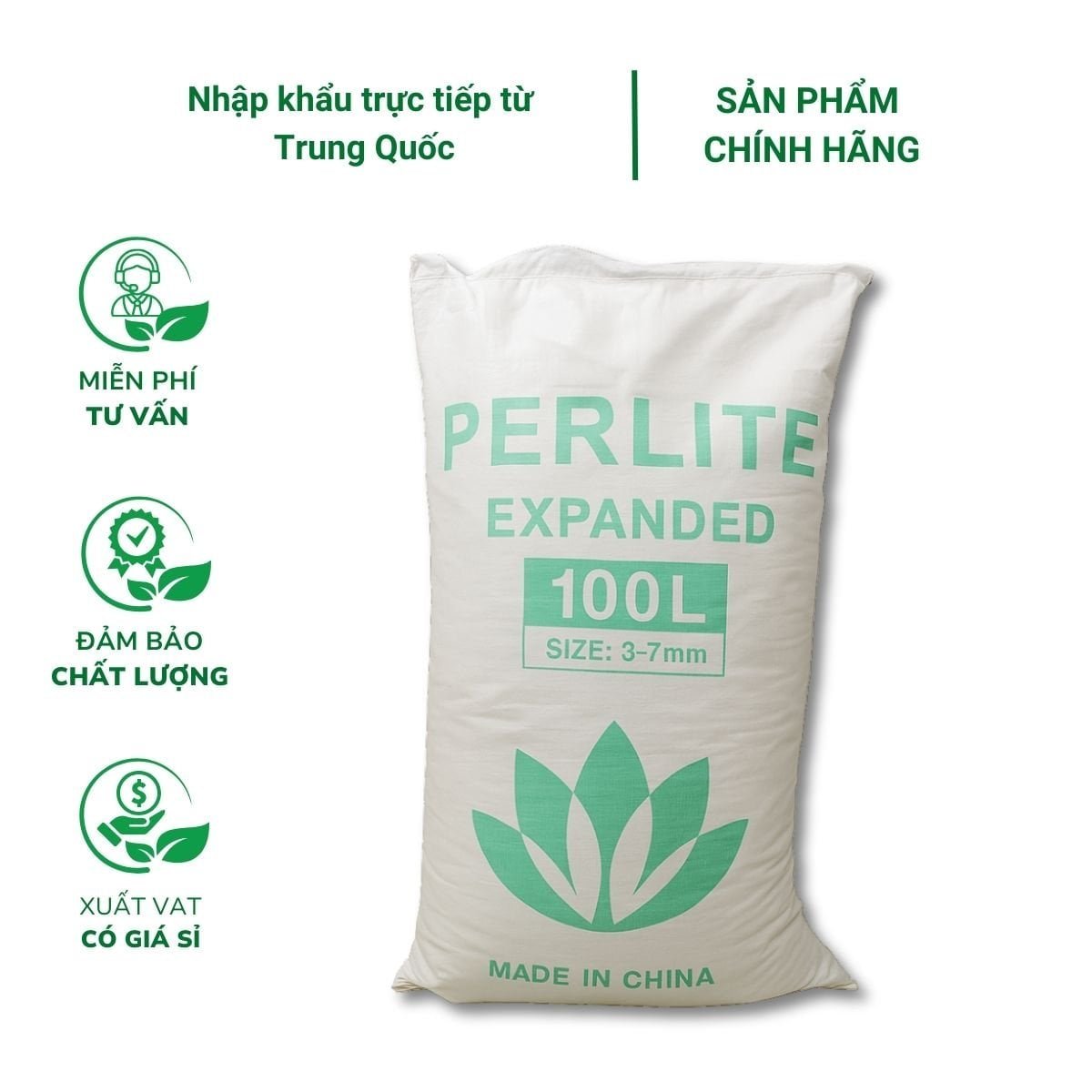 Đá trân châu Perlite (100L) – Giàu khoáng chất, trồng rau, hoa, thủy canh, giâm cành, thoát nước tốt