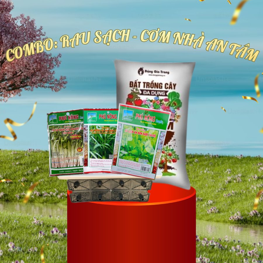 Combo RAU SẠCH – CƠM NHÀ AN TÂM ( Trồng rau tại nhà)