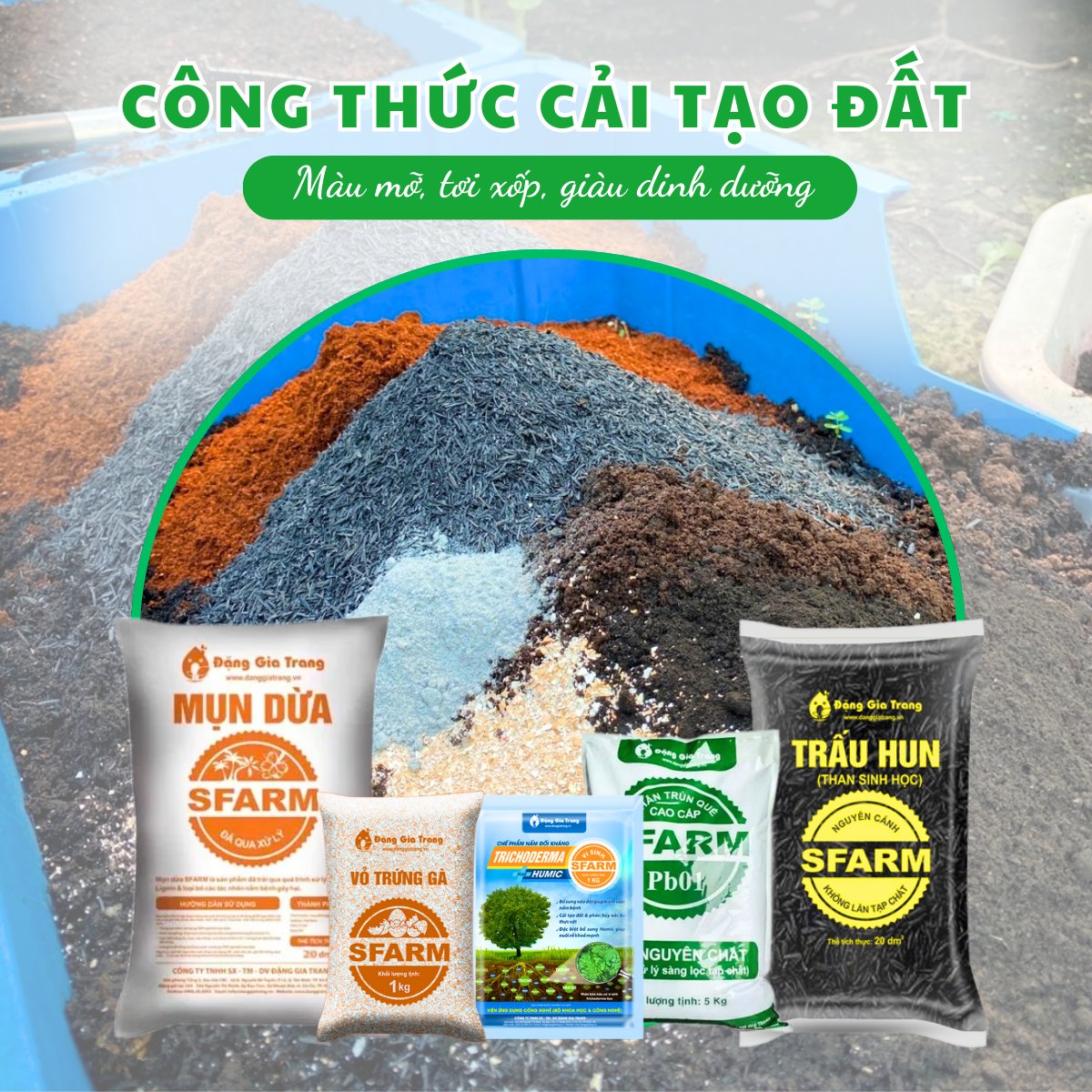 Combo cải tạo đất tơi xốp, giàu dinh dưỡng – Tại CH Hà Nội