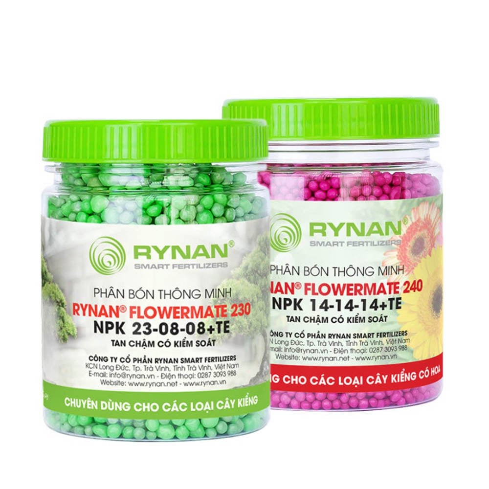 Combo Bộ Đôi Phân Tan Chậm Có Kiểm Soát Rynan Chuyên Dùng Cho Cây Kiểng