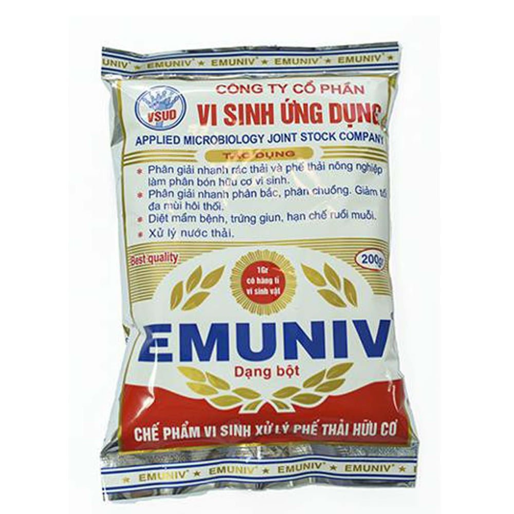 Combo bộ đôi 01 túi chế phẩm ủ rác và phân bón Emuniv 200gram và 02 chai mật rỉ đường loại 1 lít – Tại CH Hà Nội 3
