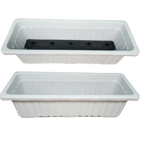 Chậu dài trồng hoa lan can HD 63x22x19cm – Nhựa cao cấp, đẹp thẩm mỹ
